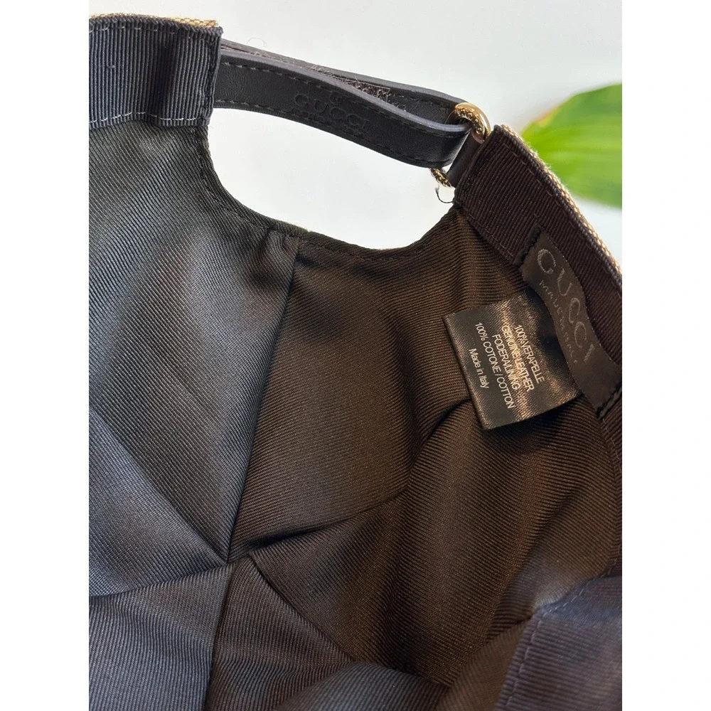 Gucci GG Monogram Canvas Baseball Hat Beige Ebony Green Red Web Stripe Cap - Picture 6 of 15